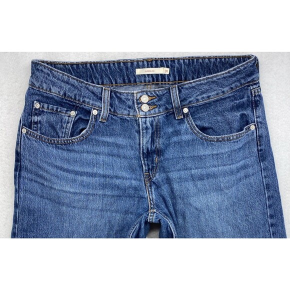 Levi's Superlow Jeans Women's Blue Denim Relaxed Fit W31 L32 Boot Cut Western - Picture 10 of 16